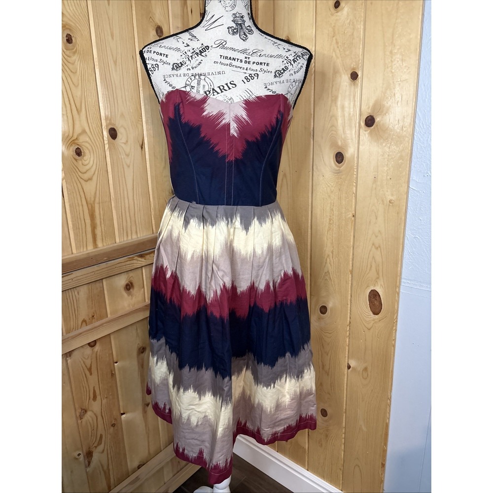 Anthropologie Corey‎ Lynn Calter Womens Strapless Color Dipped Cocktail Dress 4